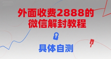 外面收费2888的微信解封教程，具体自测-川川创富网