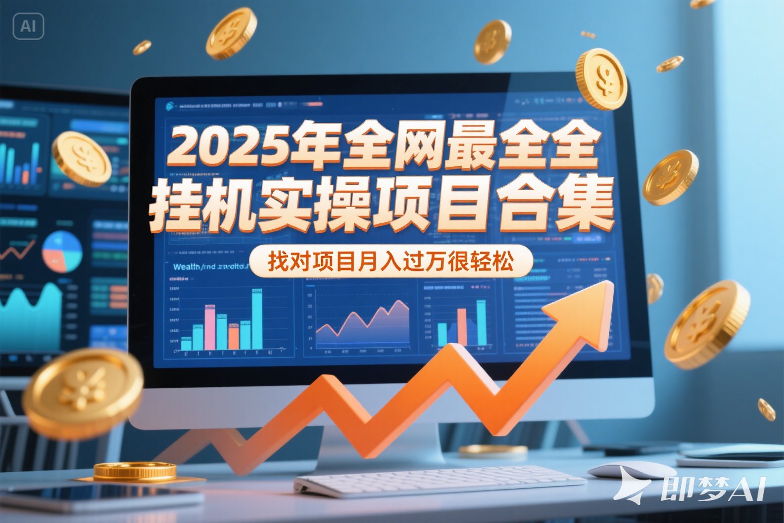 2025年挂机实操项目实操演练，挂机类型，AI直播类型，轻资产创业类型…-川川创富网