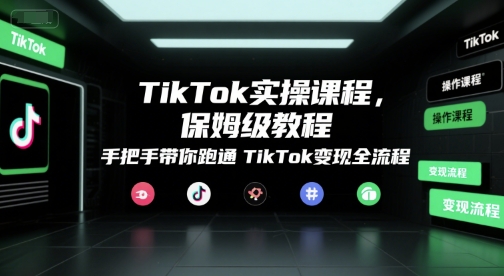 TikTok实操课程，保姆级教程，手把手带你跑通TikTok变现全流程-川川创富网