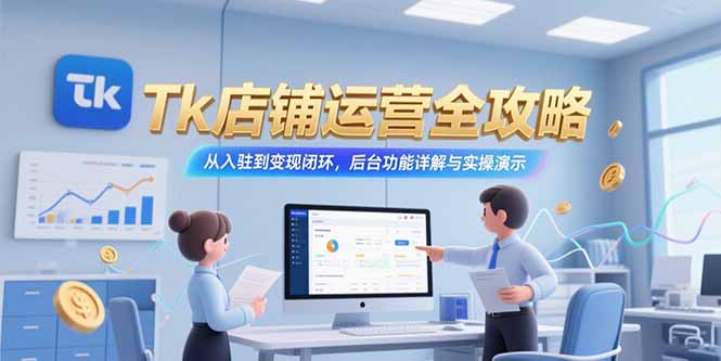 Tk店铺运营全攻略，从入驻到变现闭环，后台功能详解与实操演示-川川创富网