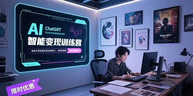 AI智能变现训练营，ChatGPT写作变现，电影解说制作，图文带货方法论-川川创富网