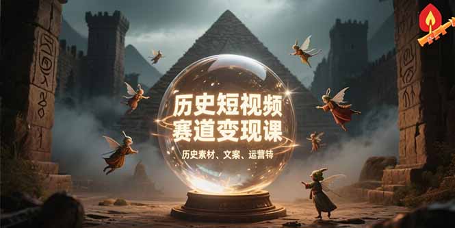 历史短视频赛道变现课，百集素材库应用，文案剪辑技巧，账号运营全案-川川创富网