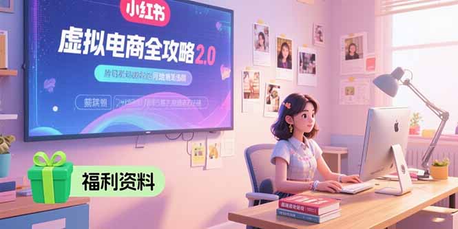 虚拟电商全攻略2.0，开店选品实操流程，账号定位、货源发布、笔记发布技巧-川川创富网