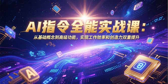 AI指令全能实战课：从基础概念到高级功能，实现工作效率和创造力双重提升-川川创富网
