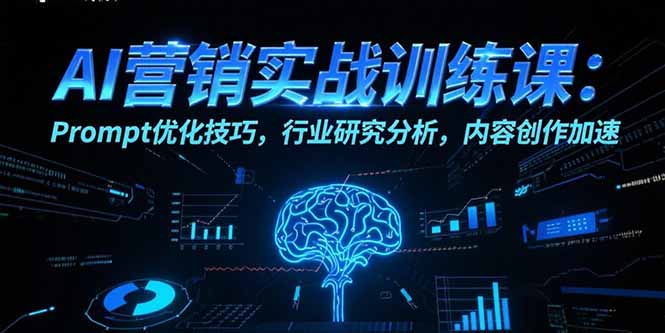 AI营销实战训练课：Prompt优化技巧，行业研究分析，内容创作加速-川川创富网