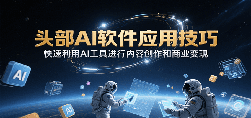头部AI软件应用技巧，快速利用AI工具进行内容创作和商业变现-川川创富网
