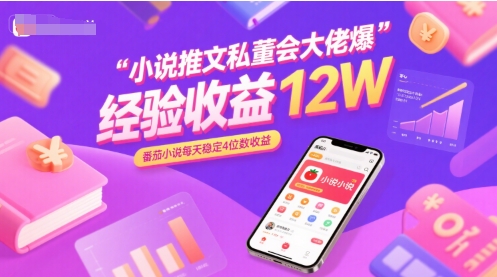 小说推文私董会大佬爆单经验分享收益12W，番茄小说每天稳定4位数收益-川川创富网