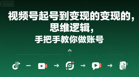 视频号起号到变现的思维逻辑，手把手教你做账号-川川创富网