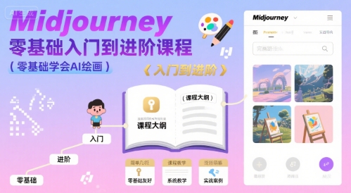 midjourney零基础入门到进阶课程，零基础学会AI绘画-川川创富网