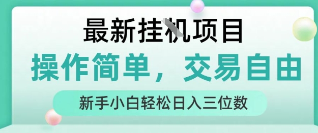 最新挂G项目，操作简单，交易自由，人人可上手，新手小白轻松日入三位数【揭秘】-川川创富网