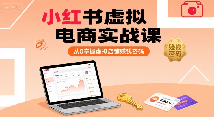 小红书虚拟电商实战课，从0掌握虚拟店铺賺钱密码(更新)-川川创富网