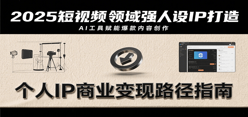 2025短视频领域强人设IP打造，结合爆款案例与AI工具应用，从个人出镜到商业成交转化-川川创富网