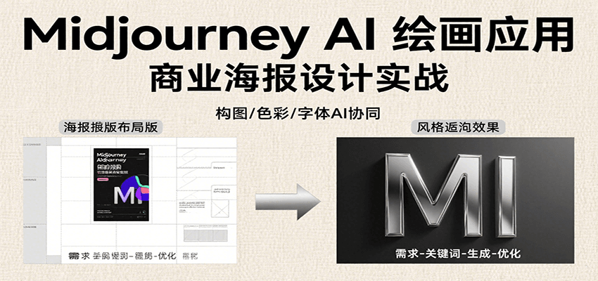 Midjourney AI绘画应用，关键词指令解析、漫画头像制作、海报设计、3D人物生成等-川川创富网