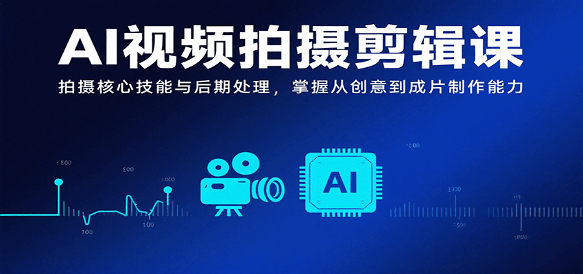 AI视频拍摄剪辑课，拍摄核心技能与后期处理，掌握从创意到成片制作能力-川川创富网