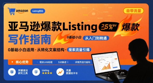 亚马逊爆款Listing写作方法，亚马逊0基础小白也能写爆款自带流量的Listing-川川创富网