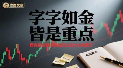付费文章：字字如金 皆是重点， 看完后 你就清楚该怎么在大A布局了-川川创富网