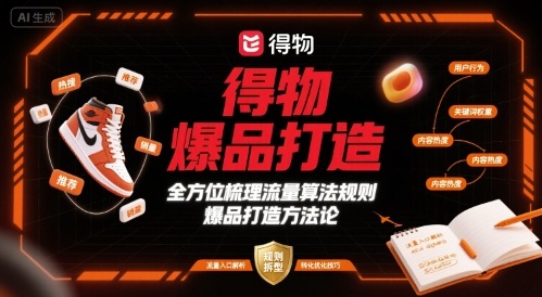 得物爆品打造，全方位梳理得物流量算法规则爆品打造规则-川川创富网