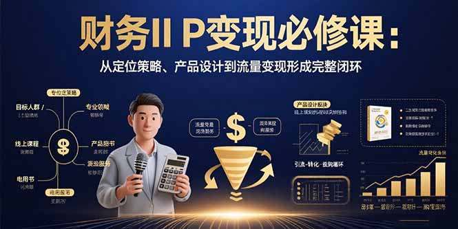 财务IP变现必修课：从定位策略、产品设计到流量变现形成完整闭环-川川创富网