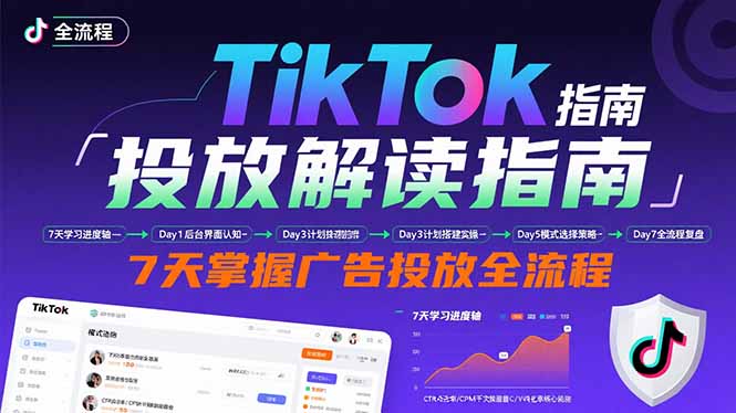 TikTok投放解读指南：后台操作/计划建立/模式选择，7天掌握广告投放全流程-川川创富网