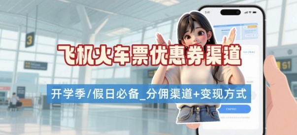 学生党必看！机票火车票优惠券申请渠道 + 项目打法，开学季节日速存-川川创富网