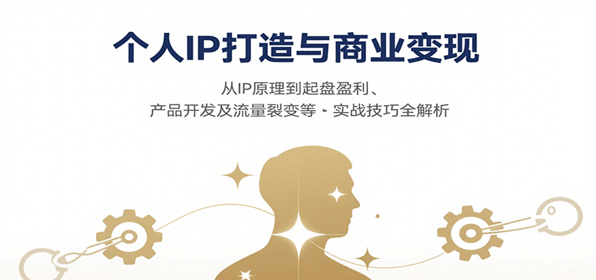 个人IP打造与商业变现，从IP原理到起盘盈利、产品开发及流量裂变等实战技巧全解析-川川创富网