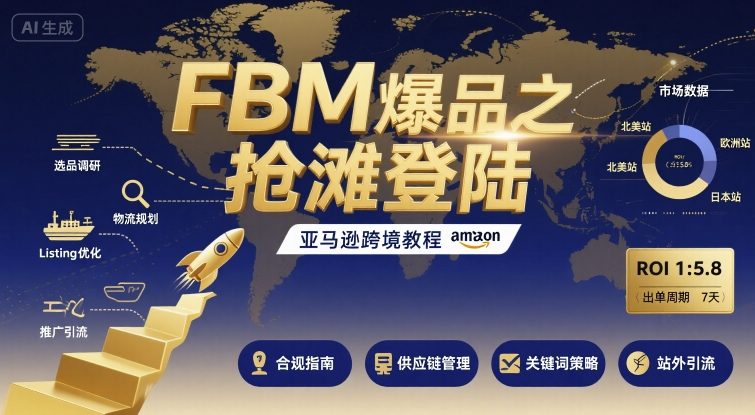 FBM爆品之抢滩登陆-亚马逊跨境教程-川川创富网