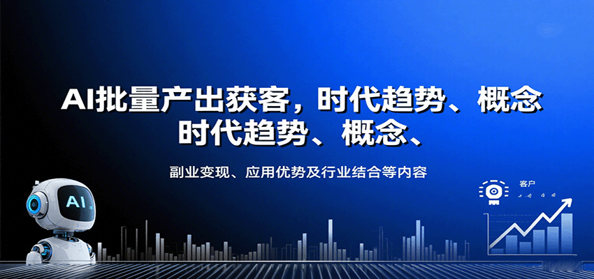 AI批量产出获客，时代趋势、概念、副业变现、应用优势及行业结合等内容-川川创富网