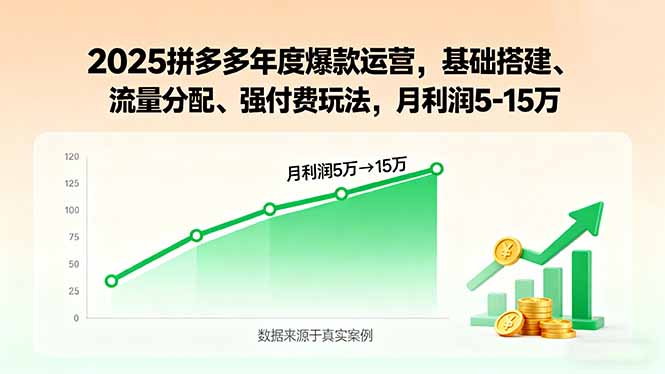 2025拼多多年度爆款运营，基础搭建、流量分配、强付费玩法，月利润5-15万-川川创富网
