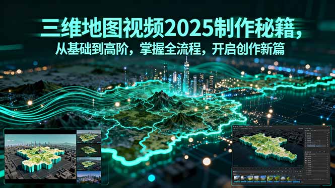 三维地图视频2025制作秘籍，从基础到高阶，掌握全流程，开启创作新篇-川川创富网