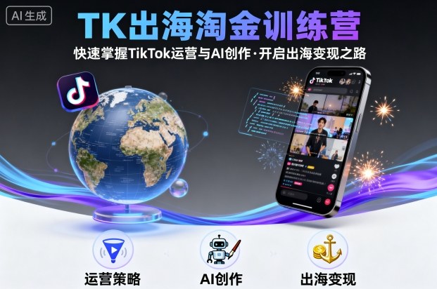 TK出海淘金训练营，助你快速掌握TikTok运营与AI创作，开启出海变现之路-川川创富网