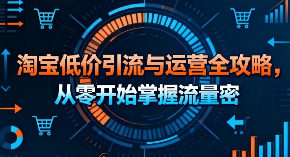 淘宝低价引流与运营全攻略，从零开始掌握流量密码-川川创富网