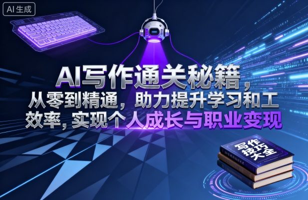 AI写作通关秘籍，从零到精通，助力提升学习和工作效率，实现个人成长与职业变现-川川创富网