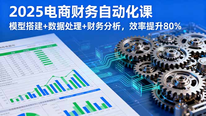 2025电商财务自动化课，模型搭建+数据处理+财务分析，效率提升80%-川川创富网