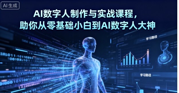 AI数字人制作与实战课程，助你从零基础小白到AI数字人大神-川川创富网