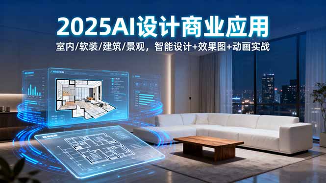 2025AI设计商业应用：室内/软装/建筑/景观，智能设计+效果图+动画实战-川川创富网