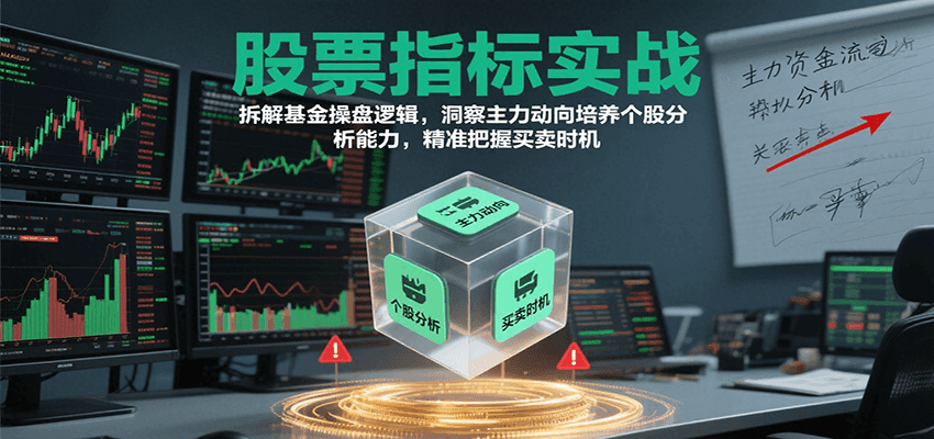 股票指标实战，基金操盘逻辑拆解，洞察主力动向培养个股分析能力把握买卖时机(更新)-川川创富网
