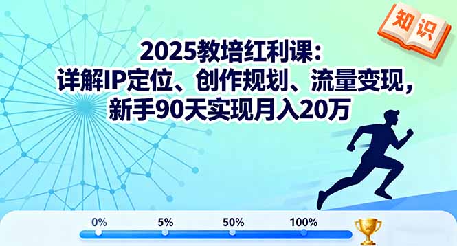 2025教培红利课：详解IP定位、创作规划、流量变现，新手90天实现月入20万-川川创富网
