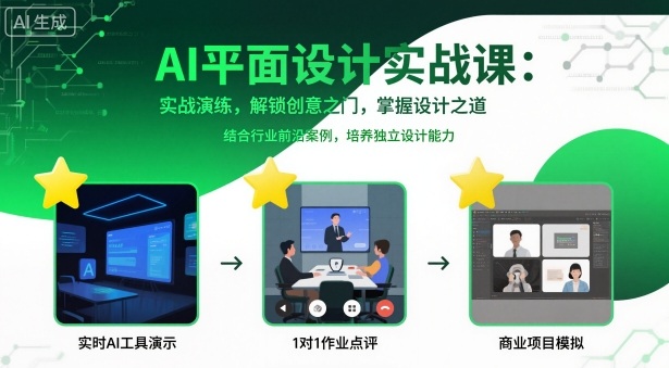 AI平面设计实战课，实战演练，解锁创意之门，掌握设计之道-川川创富网