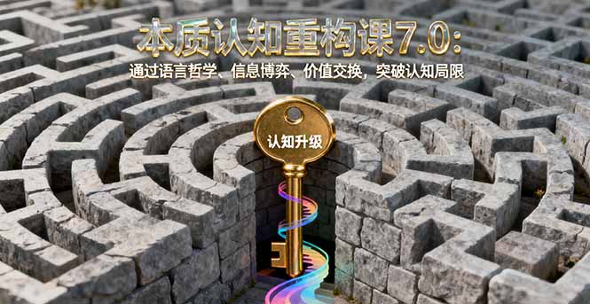 本质认知重构课7.0：通过语言哲学、信息博弈、价值交换，突破认知局限-川川创富网