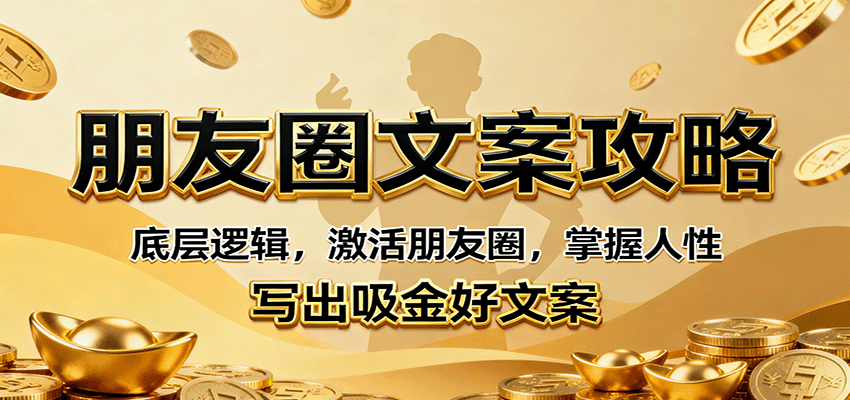 朋友圈文案攻略：底层逻辑，激活朋友圈，掌握人性，写出吸金好文案-川川创富网
