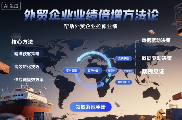 外贸企业业绩倍增方法论，帮助外贸企业拉伸业绩-川川创富网