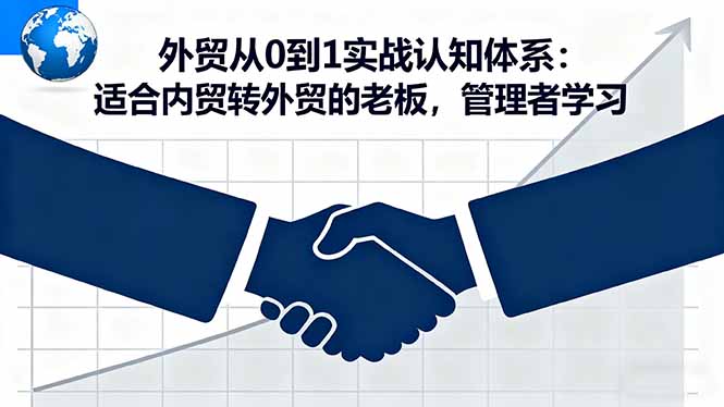 外贸从0到1实战认知体系：适合内贸转外贸的老板，管理者学习-川川创富网