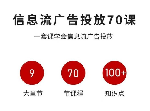 信息流广告投放实战70课，一套课学会信息流广告投放，迄今为止，最系统化教程-川川创富网