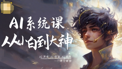 AI系统课程，从小白到大神系统学AI，AI声音-AI绘画-AI视频一门课全掌握-川川创富网