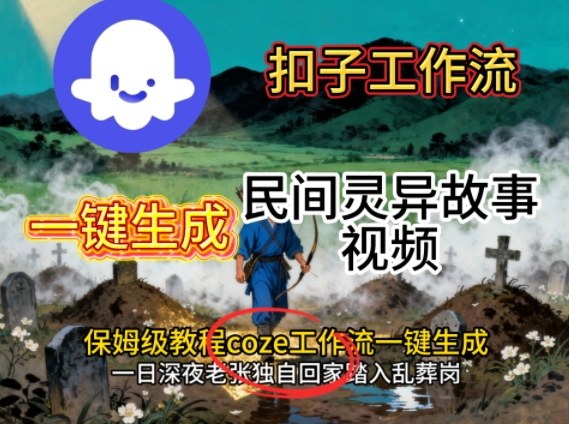 Coze扣子工作流一键生成民间灵异故事视频，保姆级教程搭建教学-川川创富网