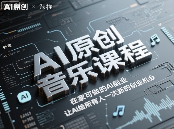 AI原创音乐课程，在家可做的Ai副业，让Ai给所有人一次新的创业机会-川川创富网