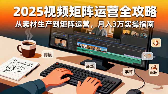 2025短视频矩阵运营全攻略：从素材生产到矩阵运营，月入3万实操指南-川川创富网