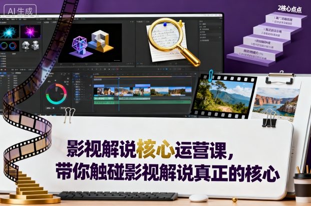影视解说核心运营课，带你触碰影视解说真正的核心-川川创富网