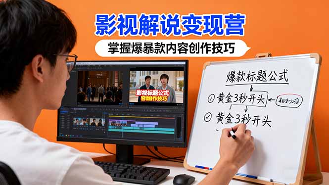 影视解说变现营：通过30+实战案例爆款内容创作技巧，掌握影视解说盈利密码-川川创富网