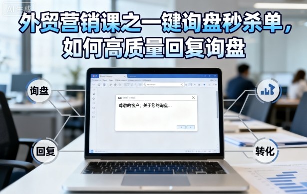 外贸营销课之一键询盘秒杀单，如何高质量回复询盘-川川创富网